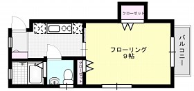 ビームⅢ´ 102号室 間取り