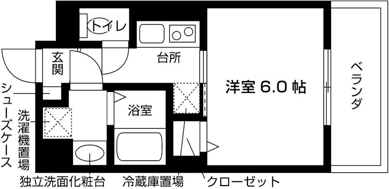 GRAMM東小野堀町B 間取り図