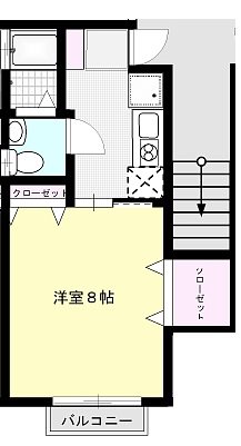 メイプル運河 206号室 間取り