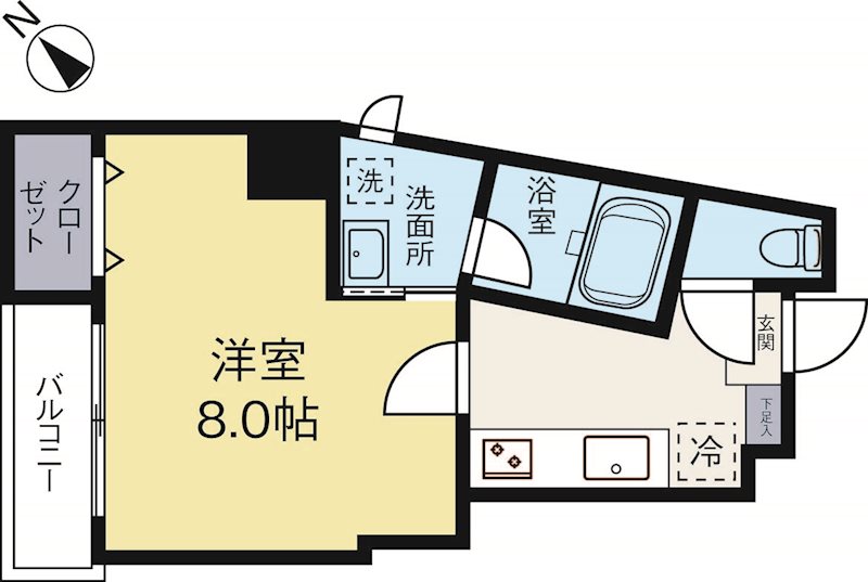 イルヴァローレ平尾プレミアム 601号室 間取り