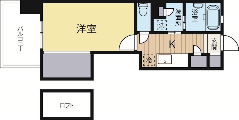 アクタス博多Vタワー 513号室 間取り