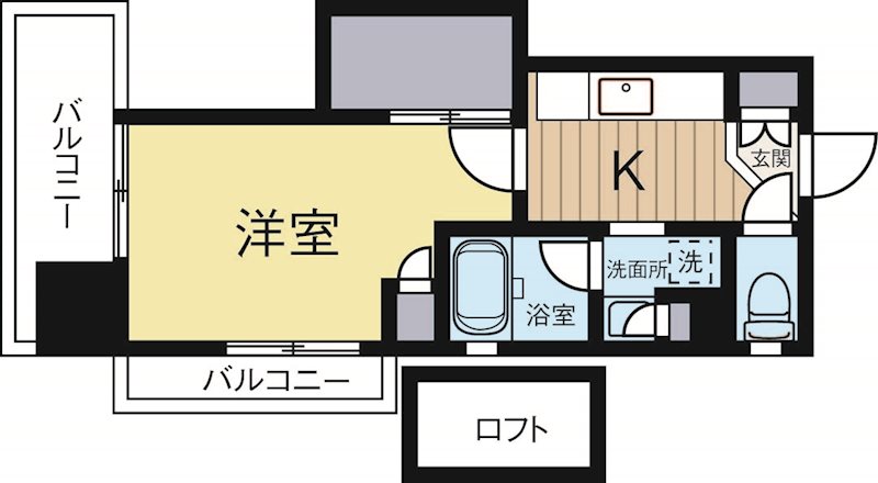 アクタス天神パークシティ 504号室 間取り