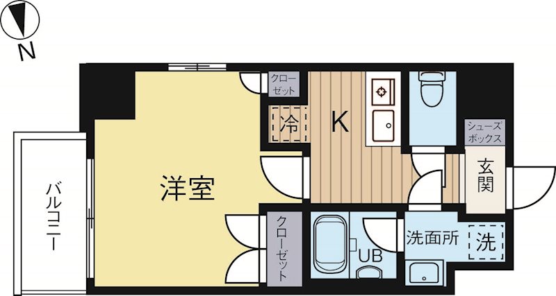エンクレスト天神4 604号室 間取り