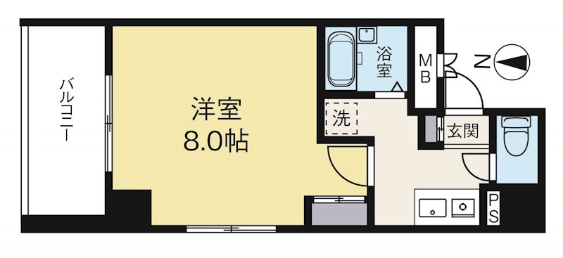 ドミール高砂 201号室 間取り