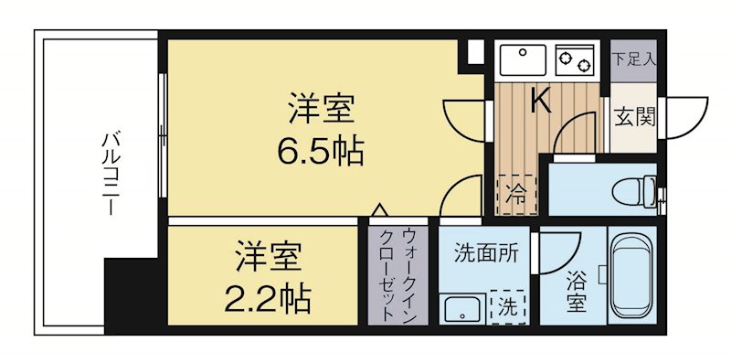 サニークレスト大濠公園 602号室 間取り