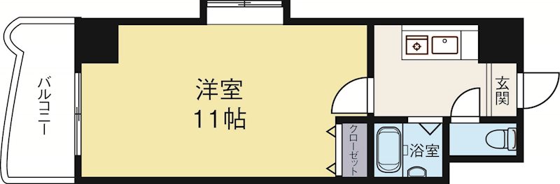 No.31Gプロジェクト天神 1001号室 間取り