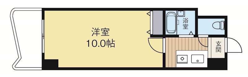 No.31Gプロジェクト天神 510号室 間取り