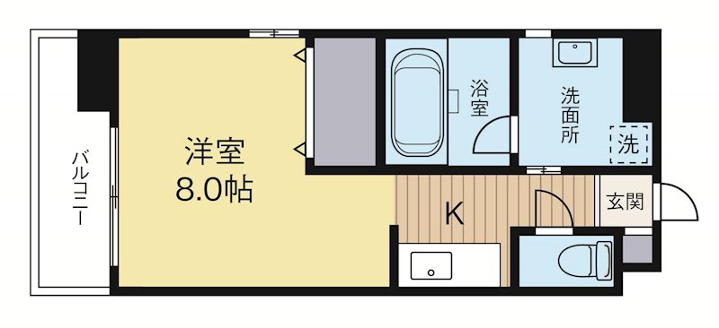 エムティースクエア吉塚駅前 707号室 間取り