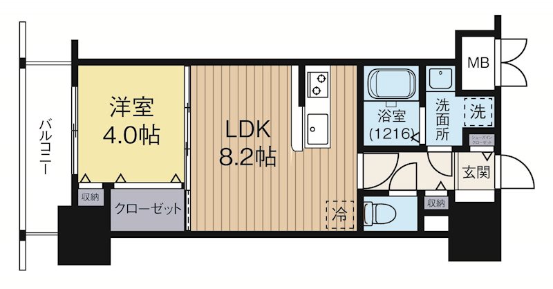 エンクレスト吉塚駅前2 1006号室 間取り