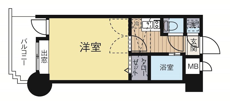 エステートモア天神デュオ 408号室 間取り