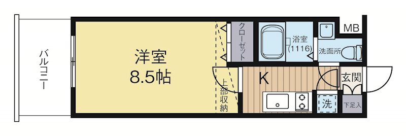 クラブオリエントNo72ハーバーイーストタワー 805号室 間取り