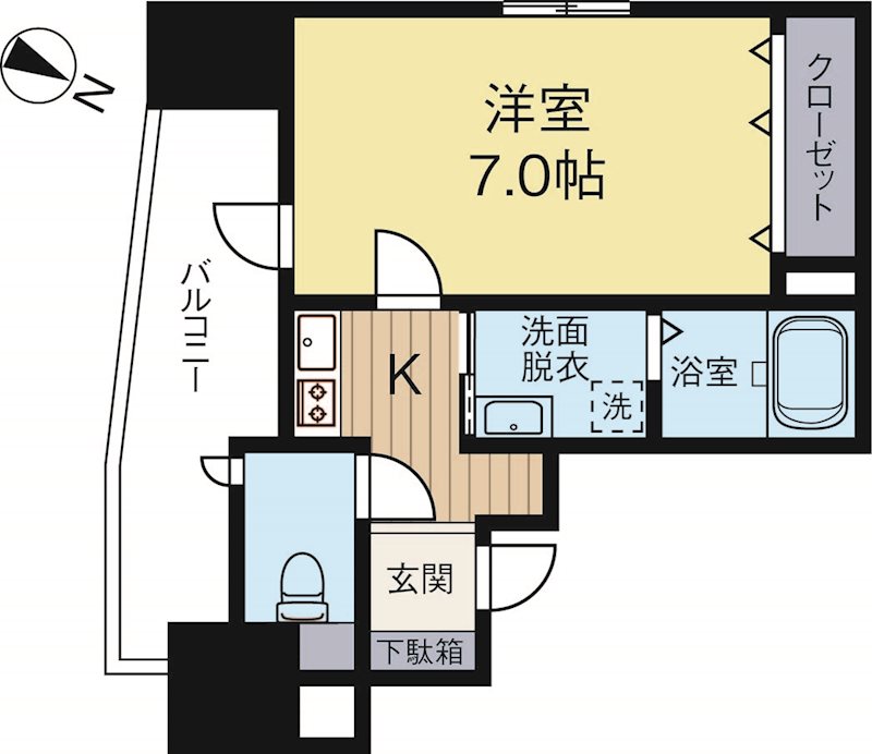 サニークレスト渡辺通 802号室 間取り