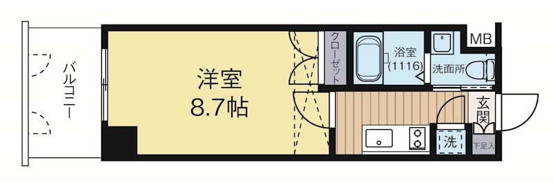 CLUBORIENTNo70HARBORSOUTHTOWER 1707号室 間取り