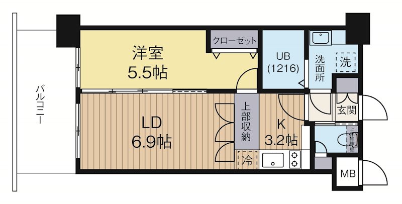 CLUBORIENTBLDNo.82EMPRESS 803号室 間取り