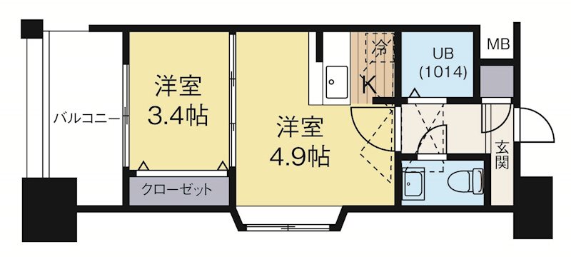 No.62TOWERSAVANTGARDE博多 505号室 間取り