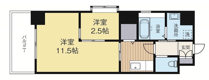 天神ファイブ 801号室 間取り
