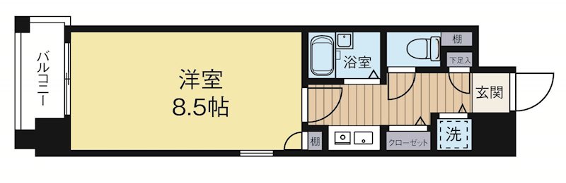 アネックスカサハラ天神南 905号室 間取り