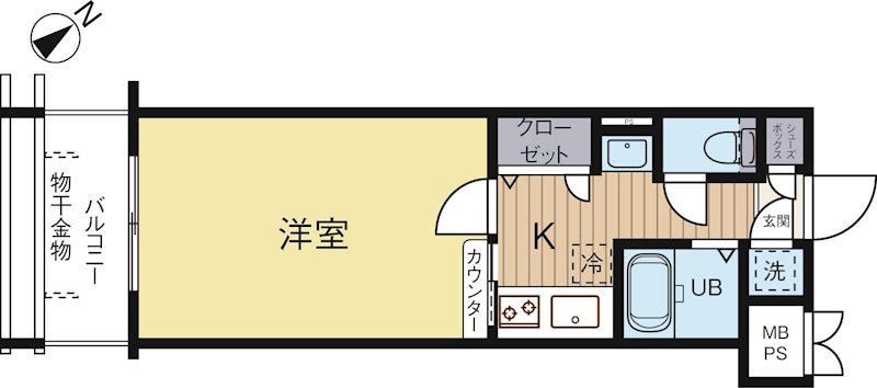 エンクレスト天神東2 1302号室 間取り