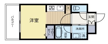 LANDIC　H1916 205号室 間取り