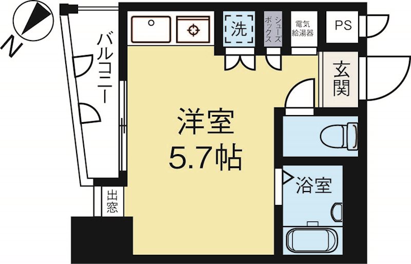 博多祇園エクセル43 201号室 間取り