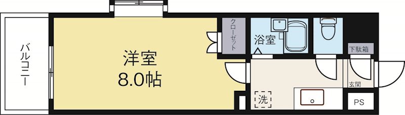 リファレンスリバーサイド 701号室 間取り
