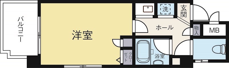 フォーラム薬院 604号室 間取り