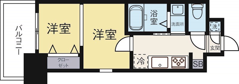 No.111CLUBORIENTBLD 301号室 間取り