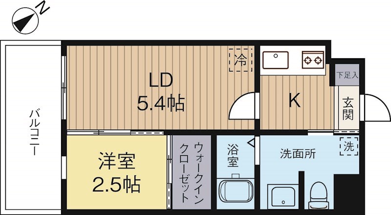 グランフォーレ薬院南 407号室 間取り