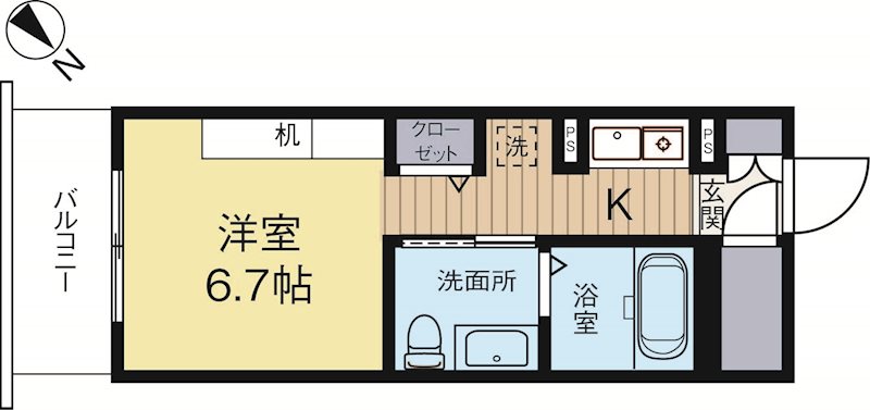 フェルト627 303号室 間取り