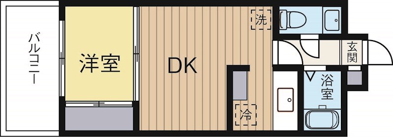 エステートモアシャトー薬院 816号室 間取り