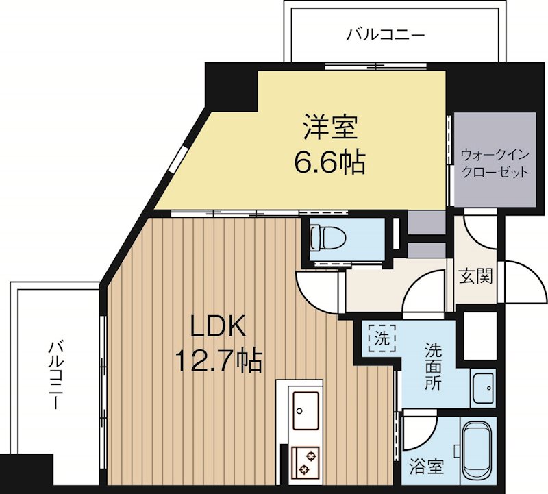 アクシオン吉塚プレミアム 501号室 間取り