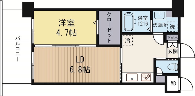 CLUBORIENTBLDNo.82EMPRESS 923号室 間取り