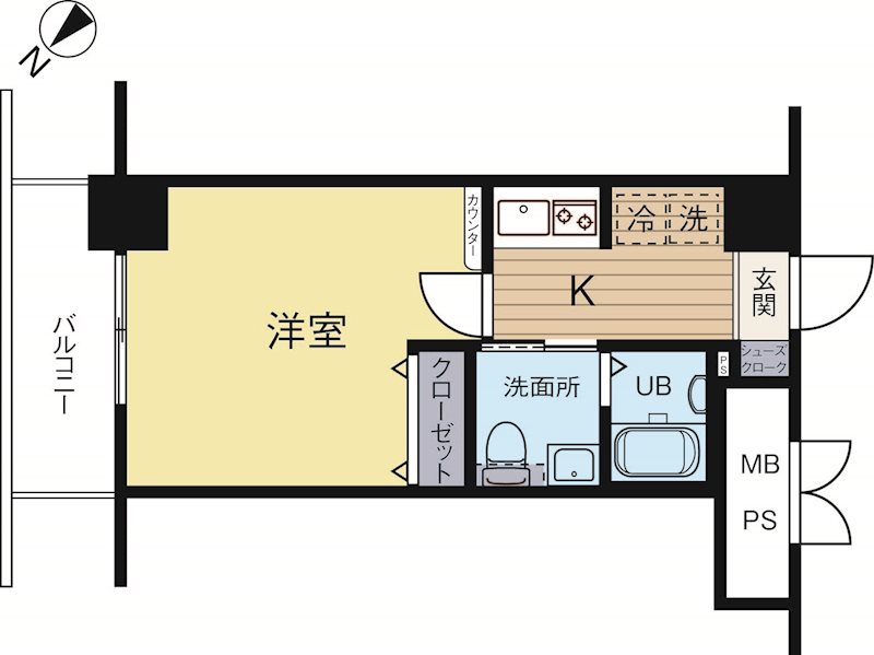 エンクレスト渡辺通 202号室 間取り