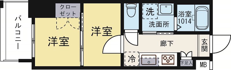 CLUBORIENTNo.103 1310号室 間取り