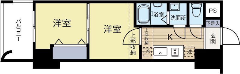 No.40PROJECT2100博多駅前 1410号室 間取り