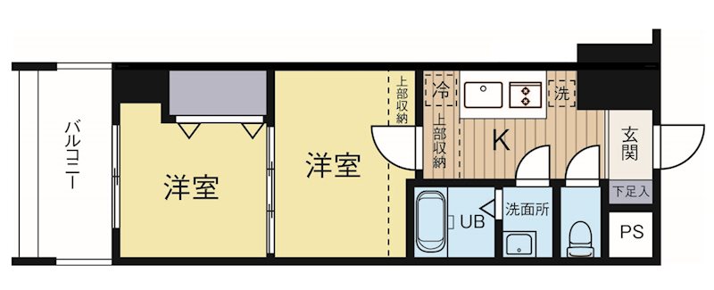 No.40PROJECT2100博多駅前 416号室 間取り