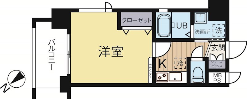 エンクレスト福岡 806号室 間取り