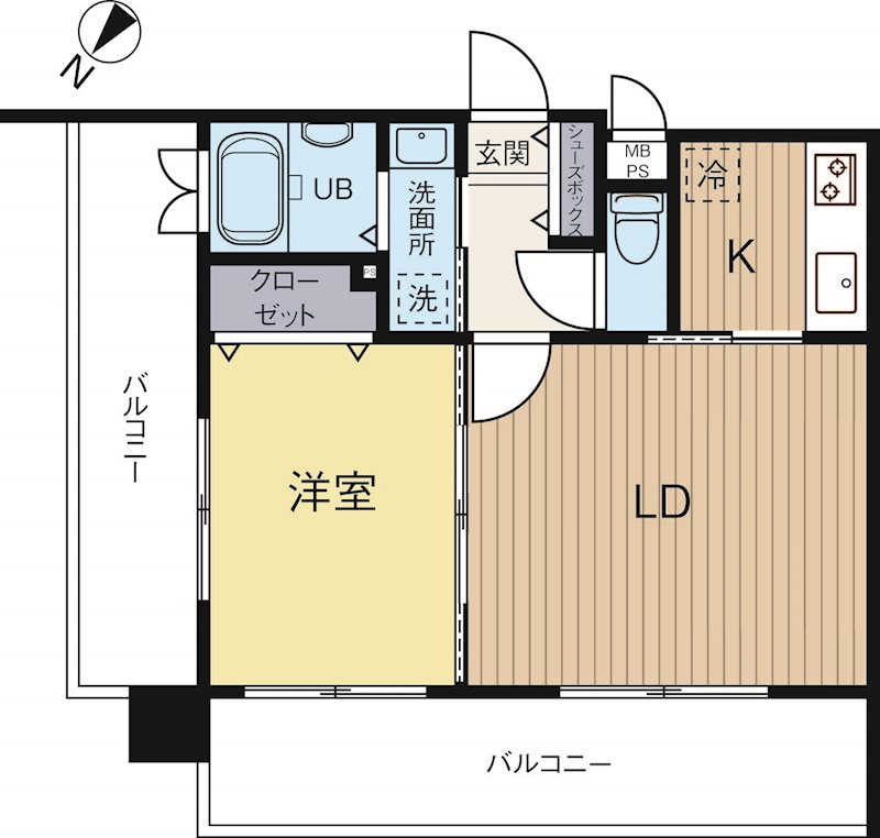 エンクレスト天神南2 801号室 間取り
