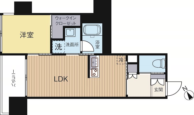 THE天神シティ 1006号室 間取り