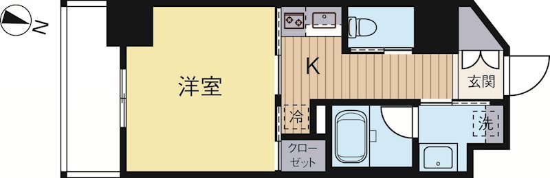 THE天神シティ 709号室 間取り