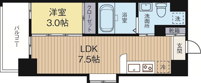 ルネッサンス21赤坂けやき通り 801号室 間取り