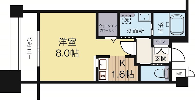 エンクレスト呉服町 1202号室 間取り