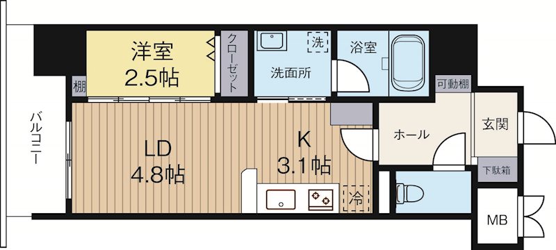 サニークレスト須崎町 802号室 間取り