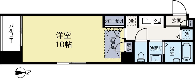 プレシャス天神南 801号室 間取り