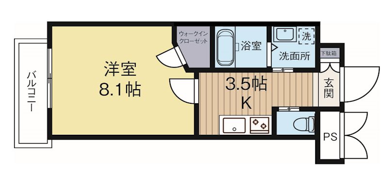 ギャラン御供所 610号室 間取り