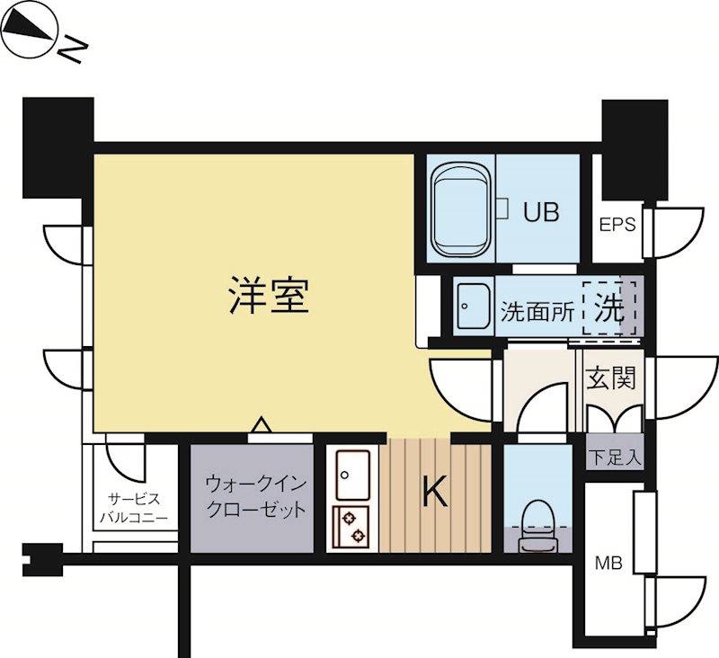 エンクレスト博多GATE 704号室 間取り