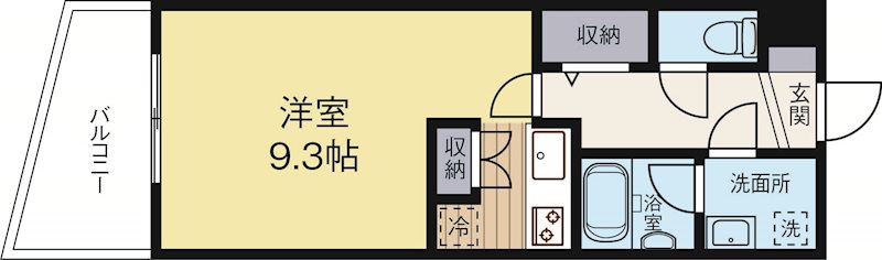 ラセット天神 502号室 間取り