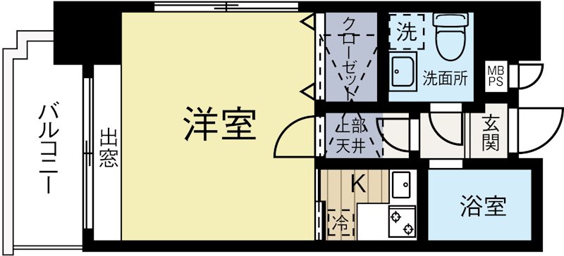 エステートモア警固 213号室 間取り