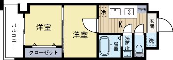 ORIENTBLDNo.88マリナゲートサンズ 202号室 間取り