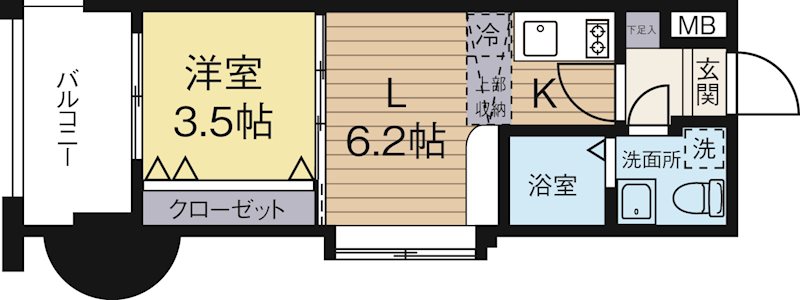 No54WesPROJECT博多駅南 1501号室 間取り